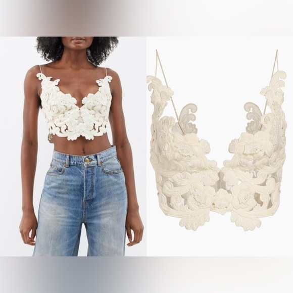 Zimmermann Tops - ZIMMERMANN Sensory Velvet Crop Top, SIZE 1